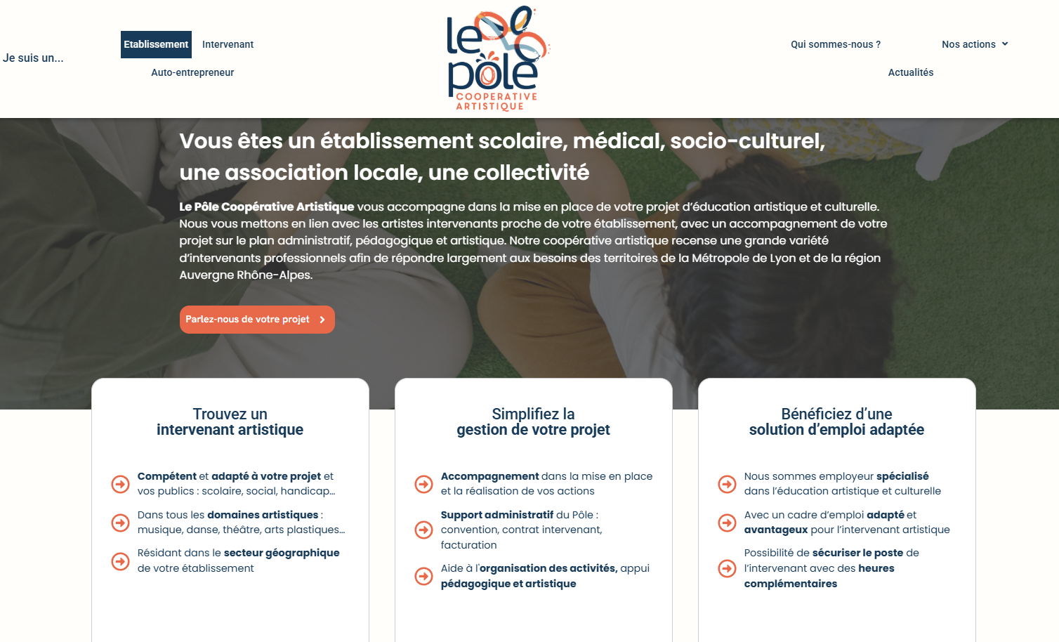 Site web association d&rsquo;aide à l’emploi dans le domaine musical