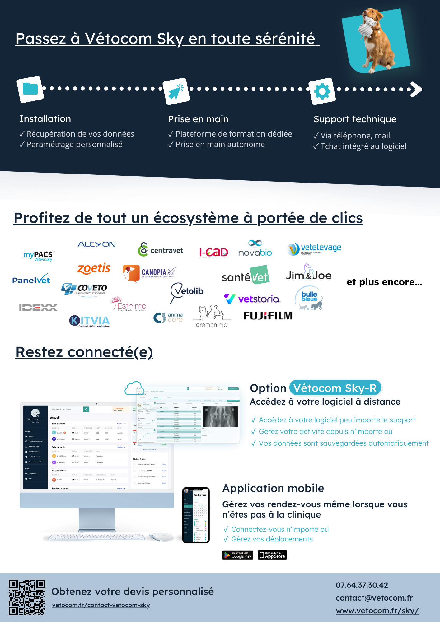 Plaquette commerciale mettant en avant les avantages d
